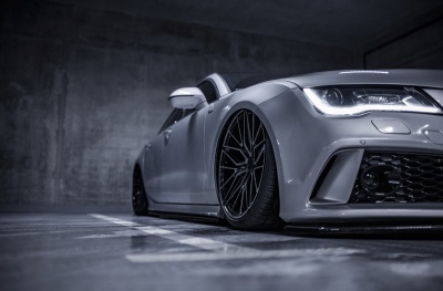 Audi Black Brushed Tinted Face