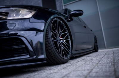 Audi Black Brushed Tinted Face