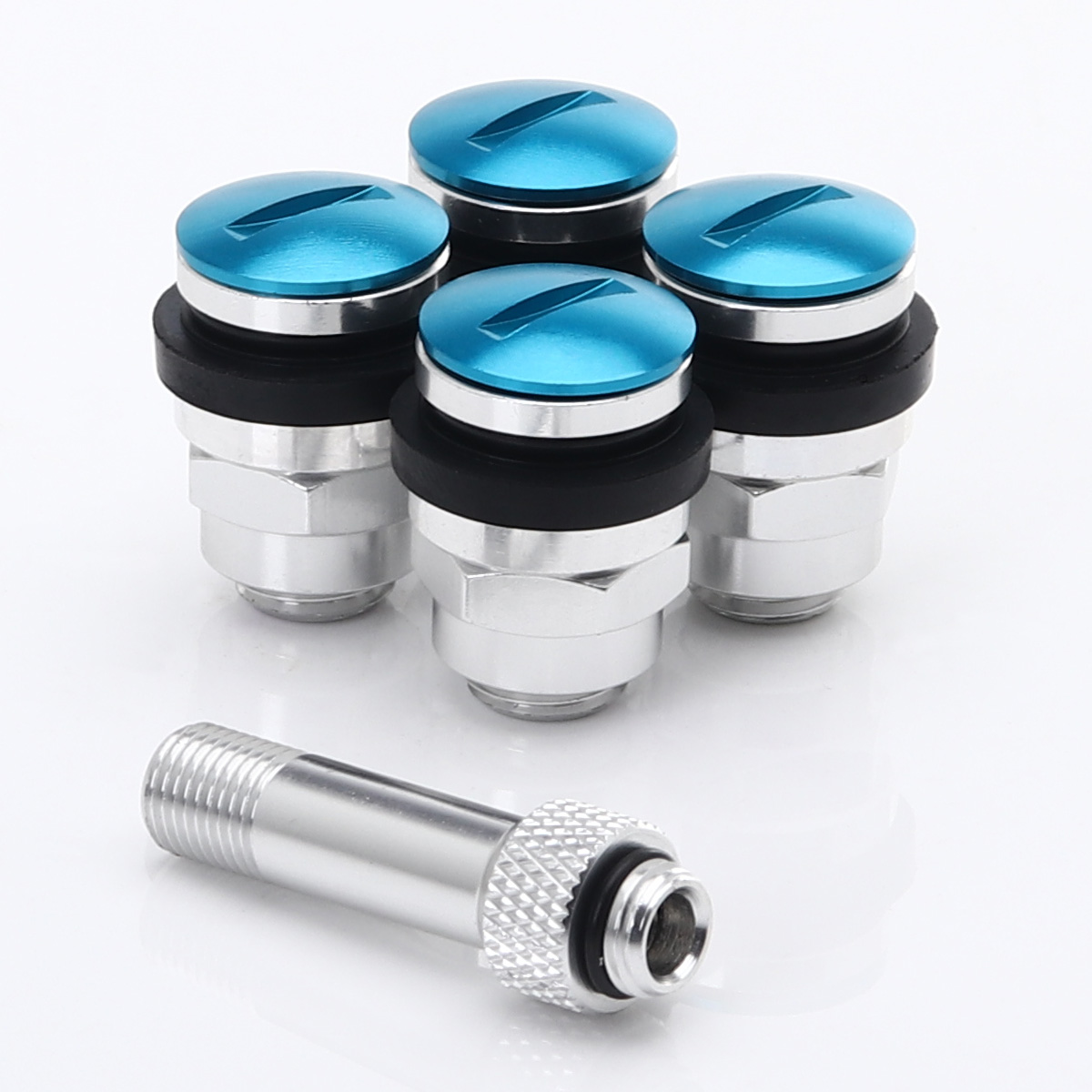 Set of Flat aluminum air valves JR v1 - BLUE