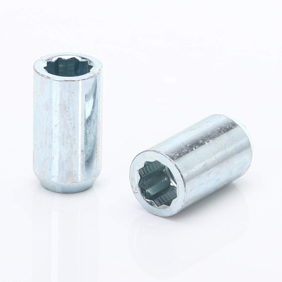 Set of SILVER star lug nuts 14x1 5 Key JR