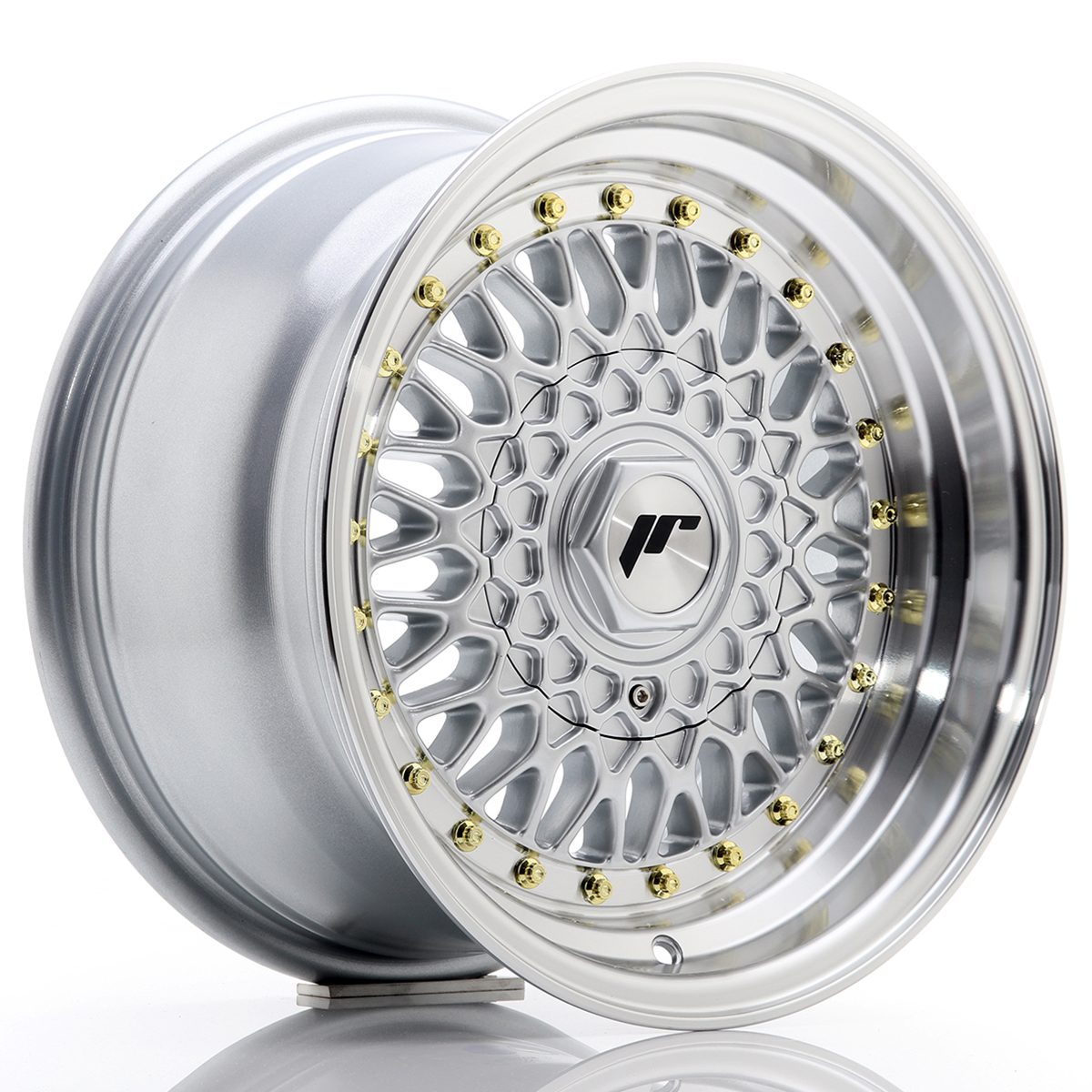 JR Wheels JR9 15x8 ET20 4x100/108 Silver w/ Machined Lip