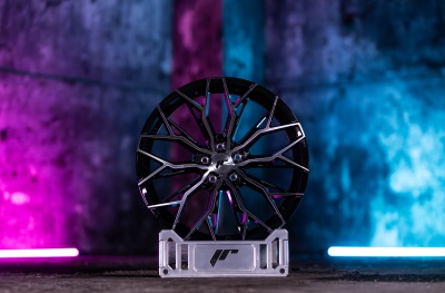 JR49 Black Machined Tinted Face