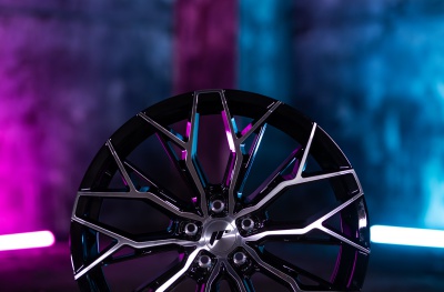 JR49 Black Machined Tinted Face