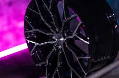 JR49 Black Machined Tinted Face