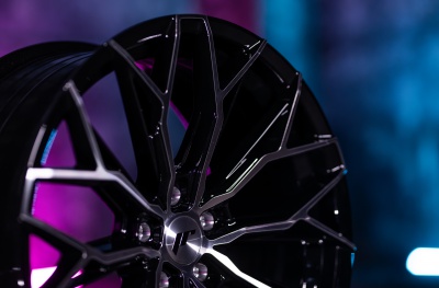 JR49 Black Machined Tinted Face