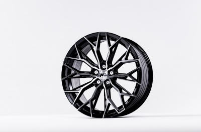 JR49 Black Machined Tinted Face