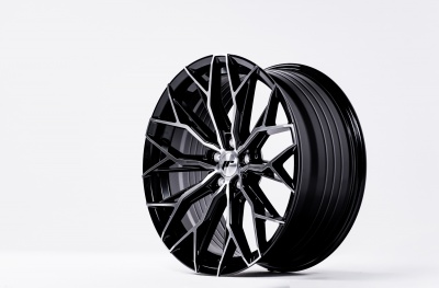 JR49 Black Machined Tinted Face