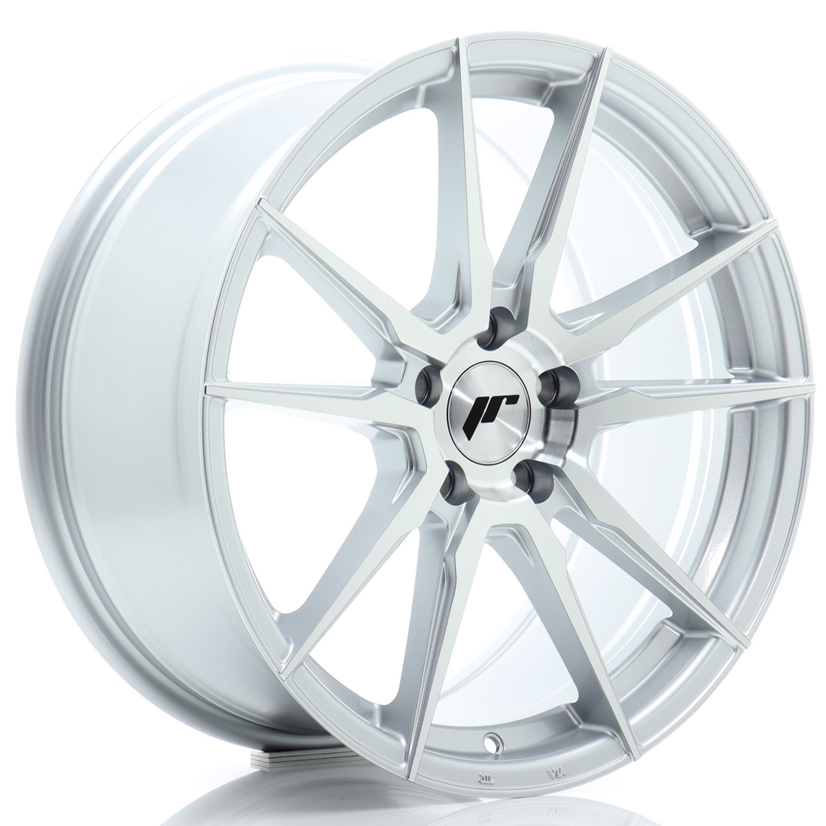 JR Wheels JR21 18x8 ET40 5x112 Silver Machined Face