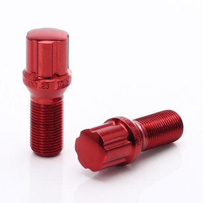 thumbnail image 2 of 10x Bimecc Alloy Wheel Tuner Bolts M12 X 1.5 Extended Thread 40mm + Key - For BMW 3 Series, Made In Italy 2 of 6