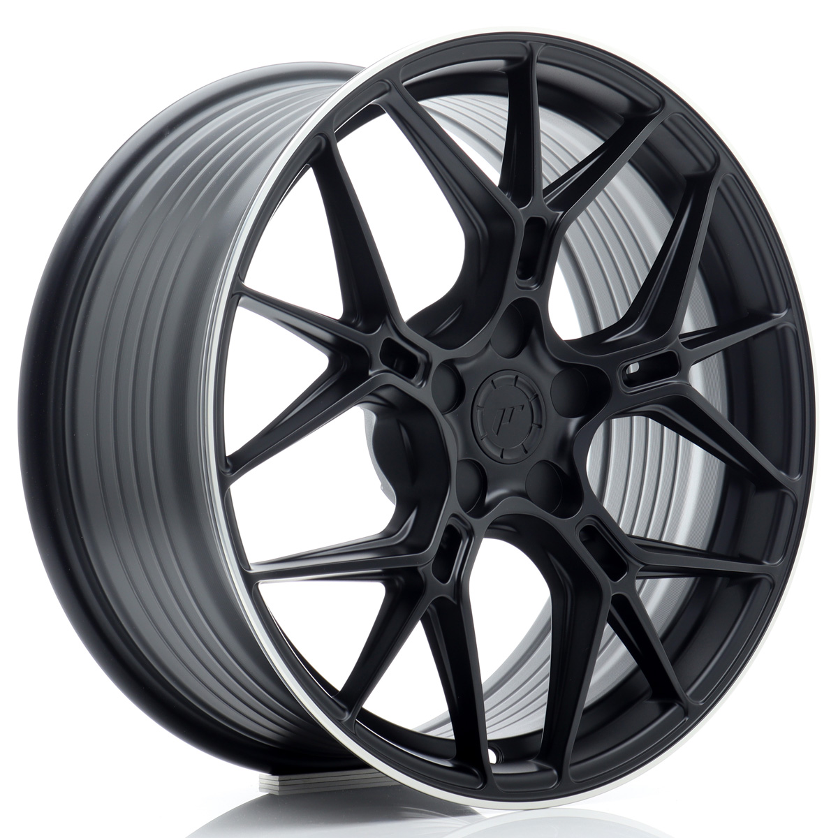JR Wheels JR51 18x8 ET20-45 5H BLANK Satin Black w/ Machined Lip