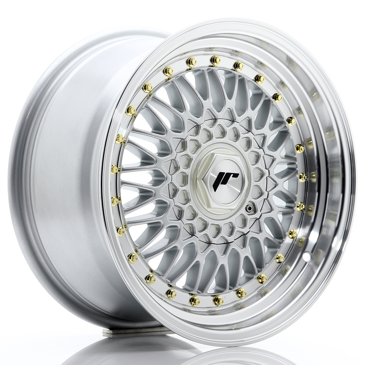 JR Wheels JR9 16x8 ET25 BLANK Silver w/ Machined Lip