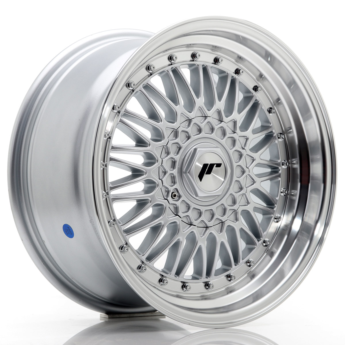 JR Wheels JR9 17x8,5 ET20 4x100/108 Silver w/ Machined Lip+Silver Rivets